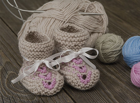 couverture de : Tricoter des chaussons pour son b&eacute;b&eacute;