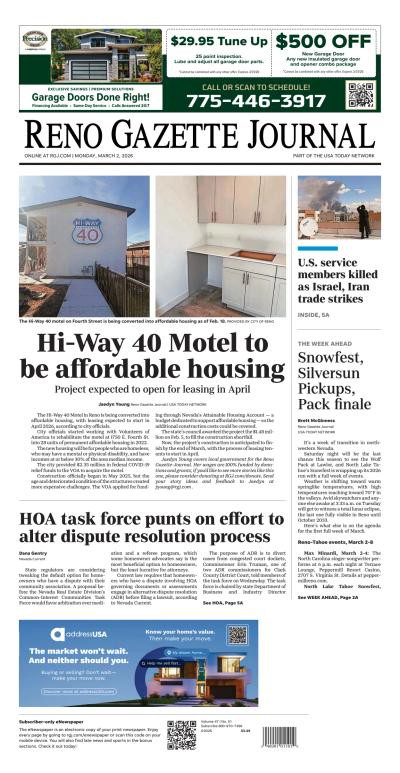 couverture de : Reno Gazette Journal